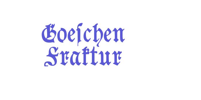 Goeschen Fraktur Font Download