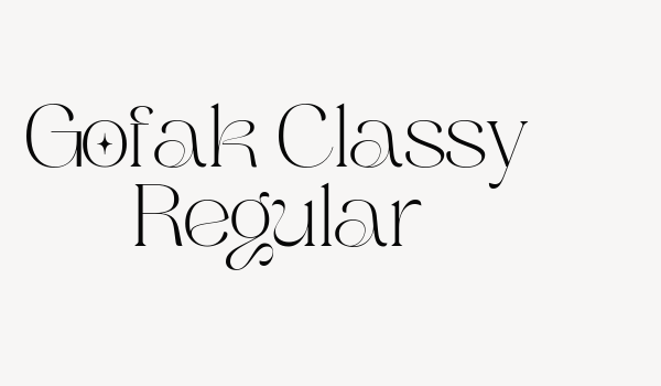 Gofak Classy Regular Font