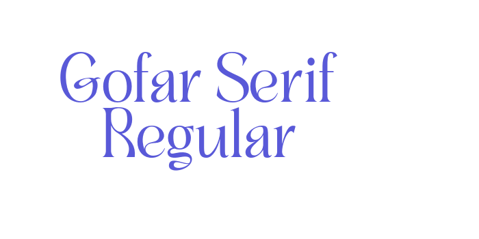 Gofar Serif Regular Font Download