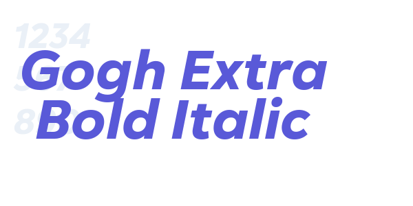 Gogh Extra Bold Italic font