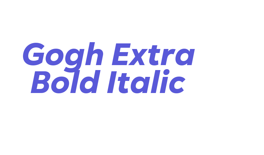 Gogh Extra Bold Italic Font Download