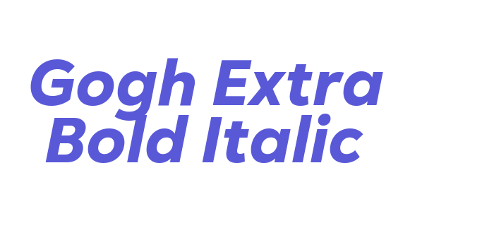 Gogh Extra Bold Italic Font Download