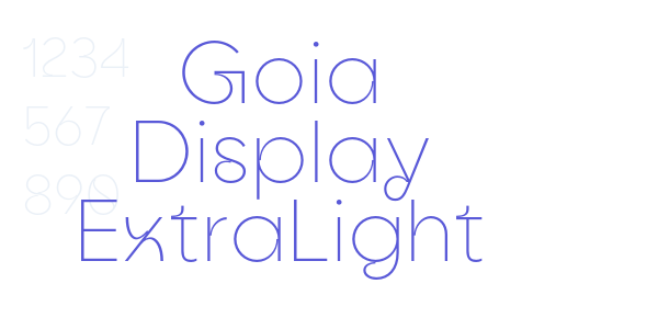 Goia Display ExtraLight font