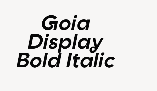 Goia Display Bold Italic Font