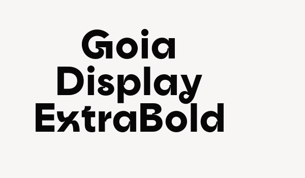 Goia Display ExtraBold Font