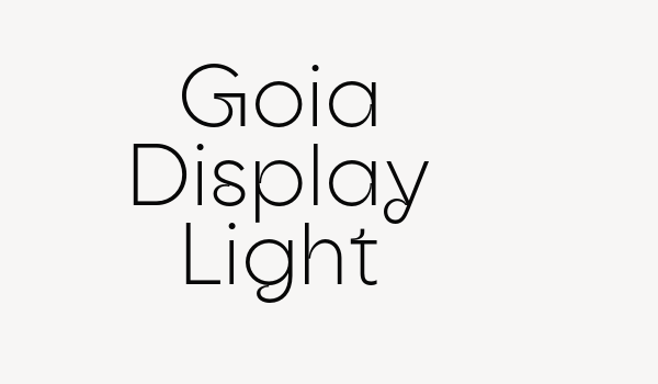 Goia Display Light Font