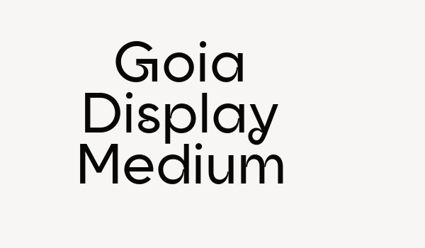 Goia Display Medium Font