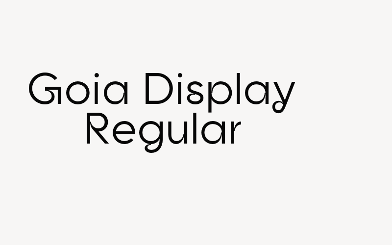 Goia Display Regular Font