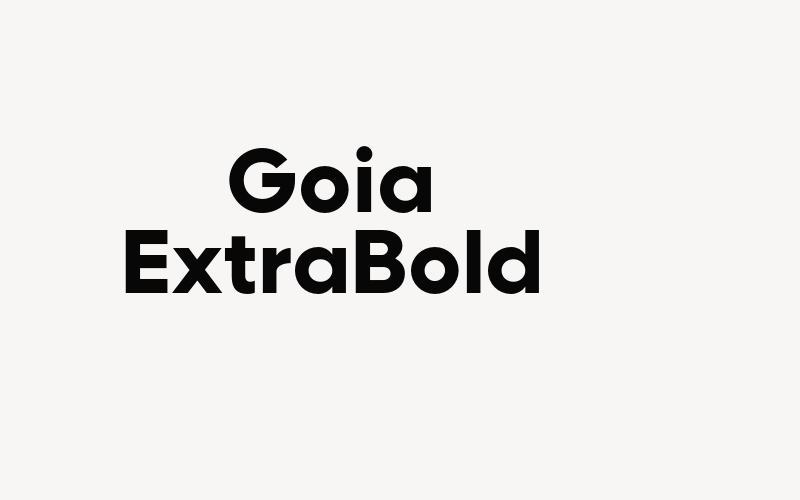 Goia ExtraBold Font