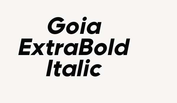 Goia ExtraBold Italic Font