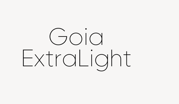 Goia ExtraLight Font