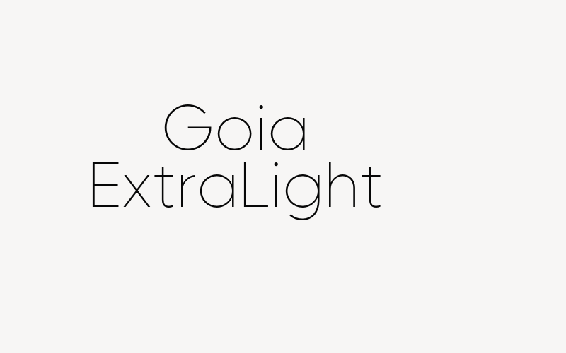 Goia ExtraLight Font