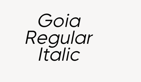 Goia Regular Italic Font