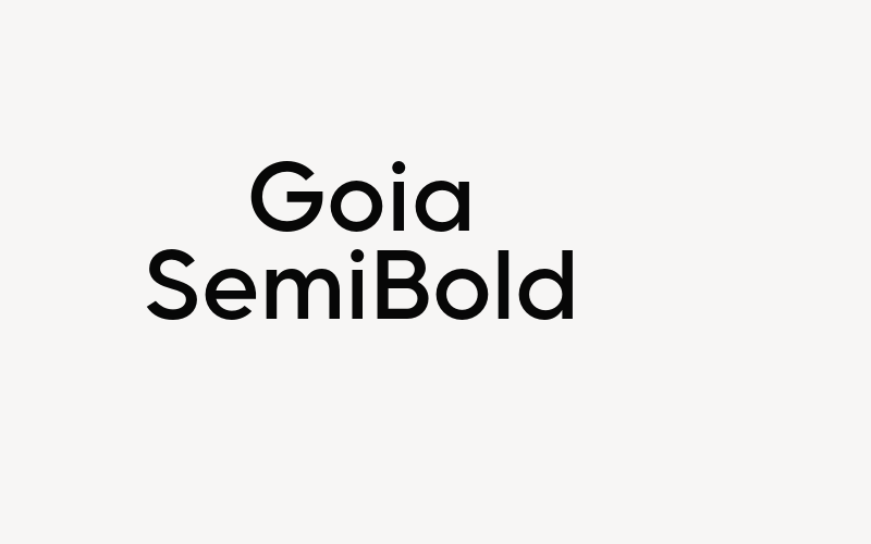 Goia SemiBold Font