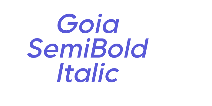 Goia SemiBold Italic Font Download