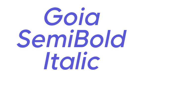 Goia SemiBold Italic Font