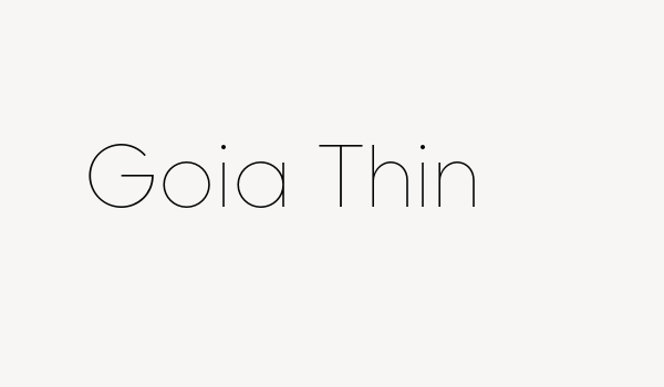 Goia Thin Font