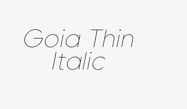 Goia Thin Italic Font