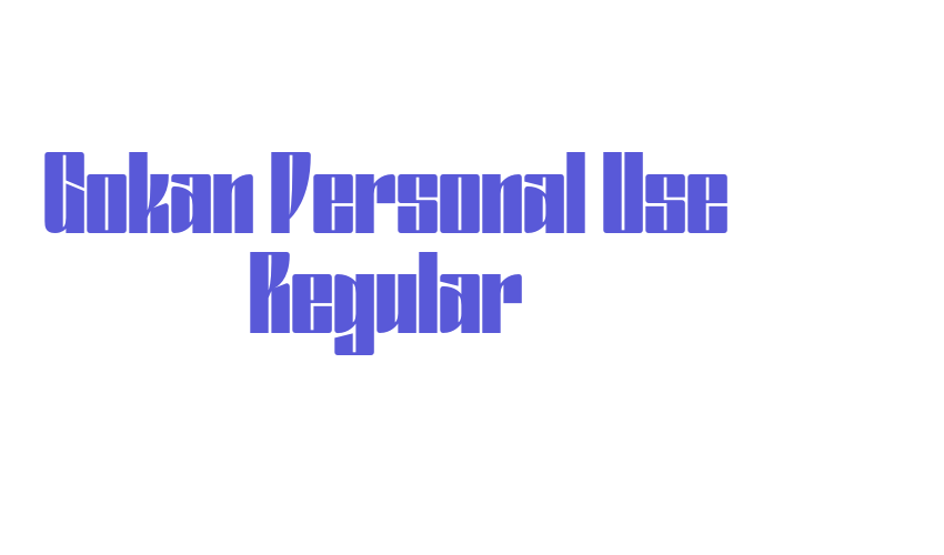 Gokan Personal Use Regular Font