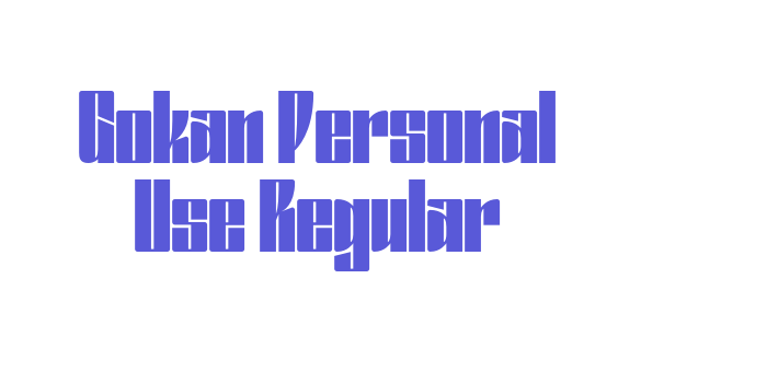 Gokan Personal Use Regular Font Download