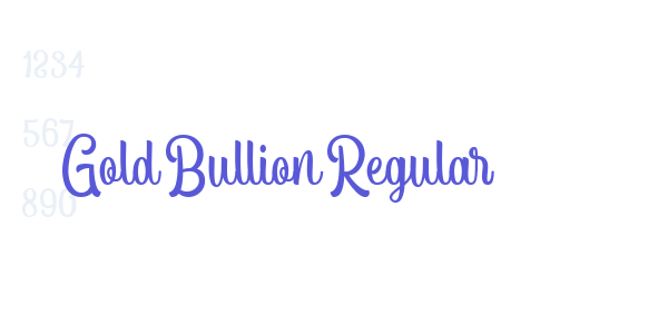 Gold Bullion Regular font free