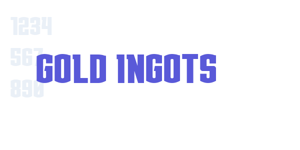 Gold Ingots font free