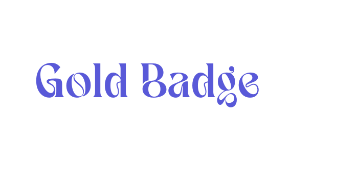 Gold Badge Font Download