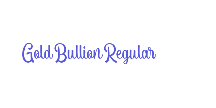 Gold Bullion Regular Font Download