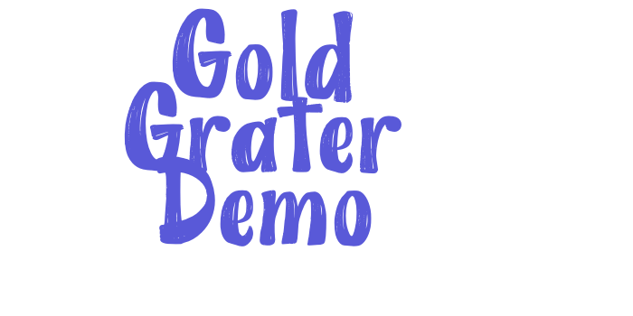 Gold Grater Demo Font Download