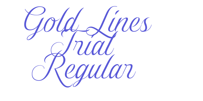 Gold Lines Trial Regular Font Download