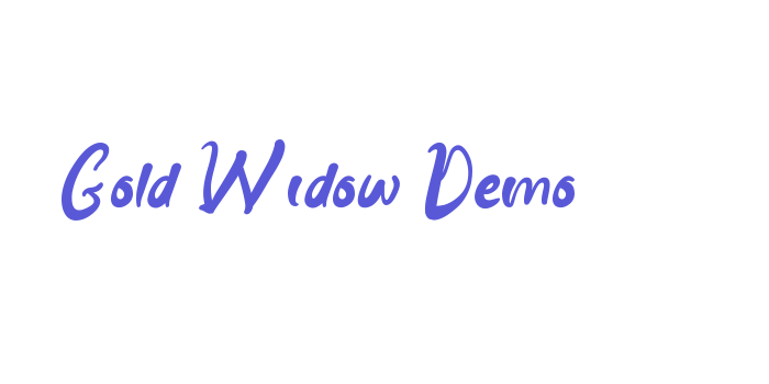 Gold Widow Demo Font Download