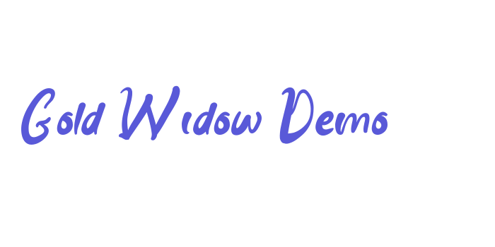 Gold Widow Demo Font