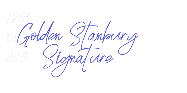 Golden Stanbury Signature font free