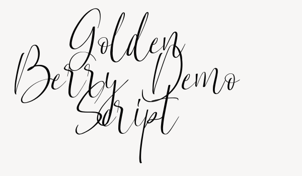 Golden Berry Demo Script Font