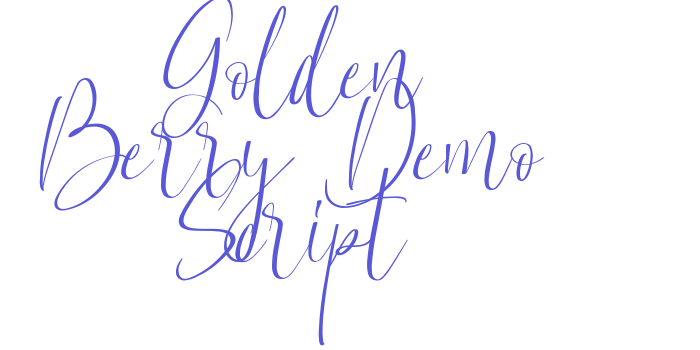 Golden Berry Demo Script Font Download