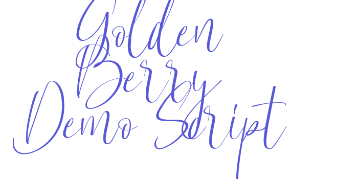 Golden Berry Demo Script Font