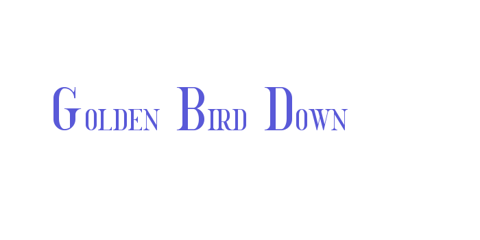 Golden Bird Down Font Download