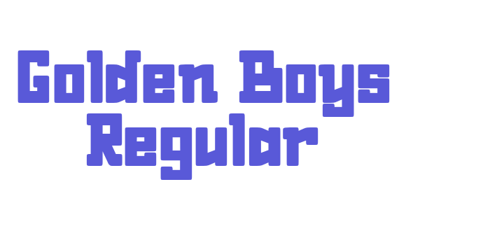 Golden Boys Regular Font