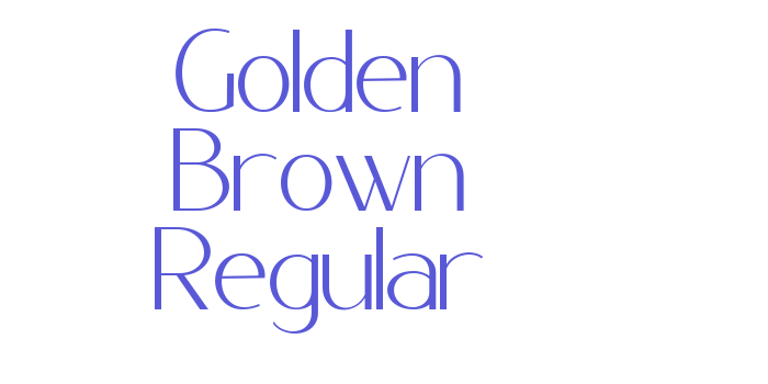 Golden Brown Regular Font