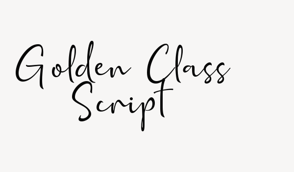 Golden Class Script Font