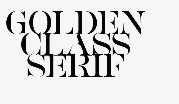 Golden Class Serif Font