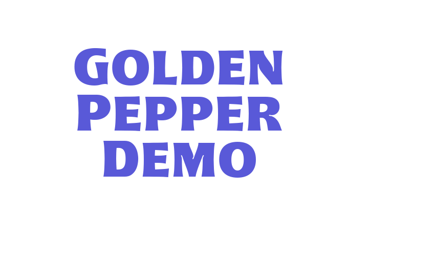 Golden Pepper Demo Font