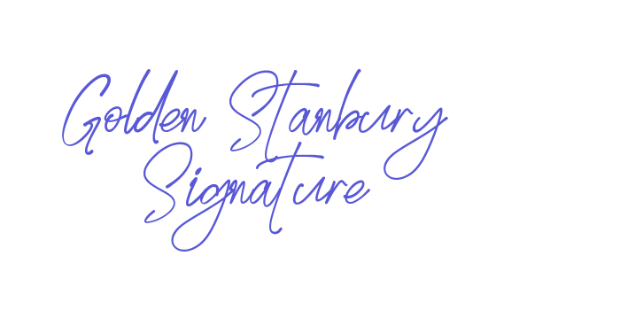 Golden Stanbury Signature Font Download