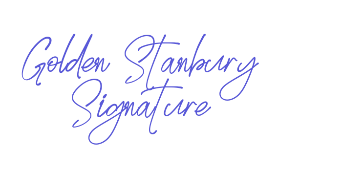 Golden Stanbury Signature Font