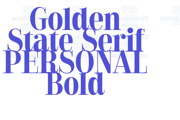 Golden State Serif PERSONAL Bold