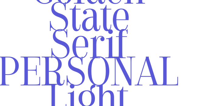 Golden State Serif PERSONAL Light Font