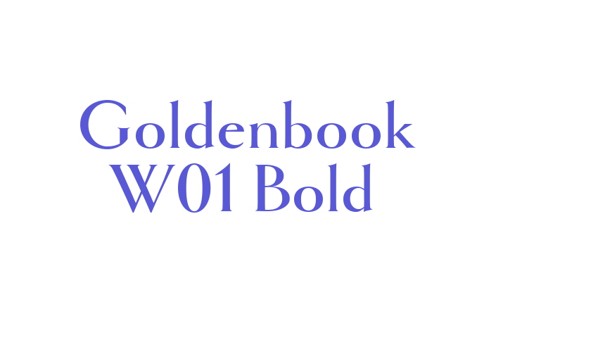 Goldenbook W01 Bold Font Download