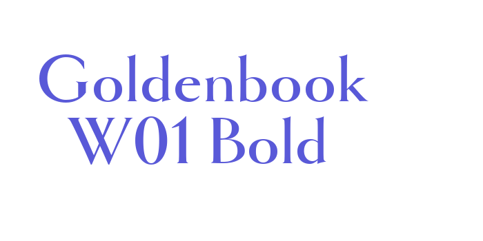 Goldenbook W01 Bold Font