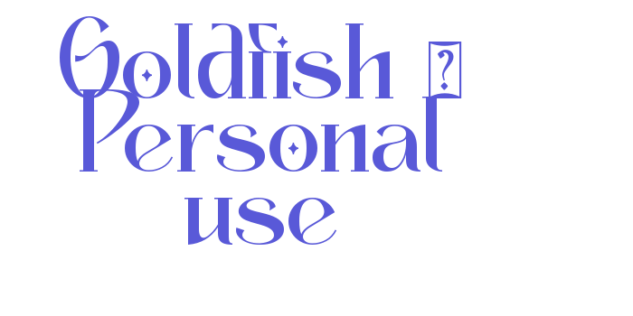 Goldfish – Personal use Font Download