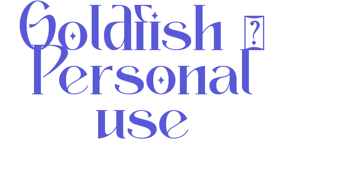 Goldfish – Personal use Font